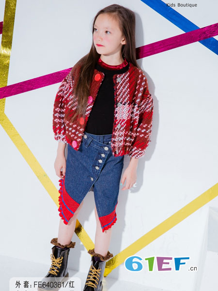 马克露西童装品牌2018秋冬洋气外套短款潮流针织衫