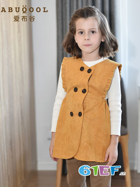 ABUQOOL爱布谷童装品牌2018秋冬时髦两件套新款洋气儿童中长款风衣外套