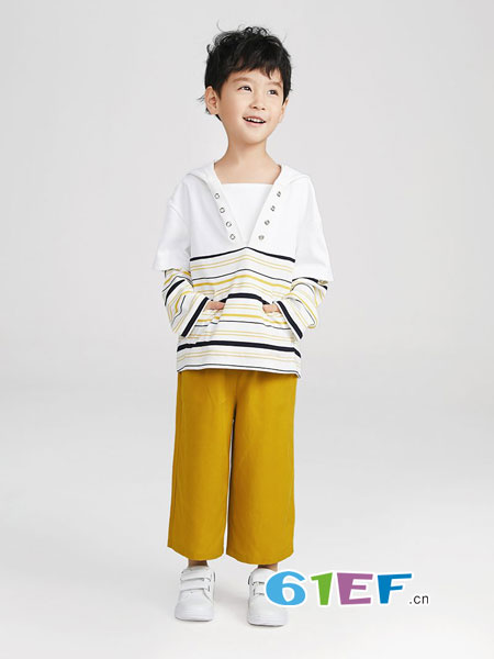 PIILLOW童装品牌2018春夏卫衣条纹休闲外套