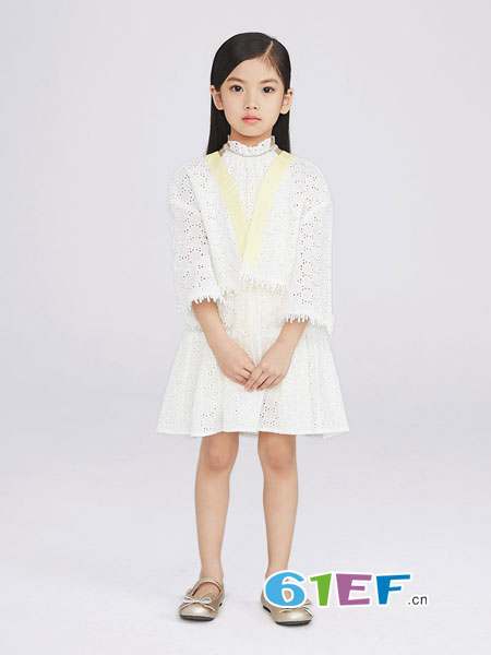PIILLOW童装品牌2018春夏女童开衫小童棉 女生裙子外搭罩衫