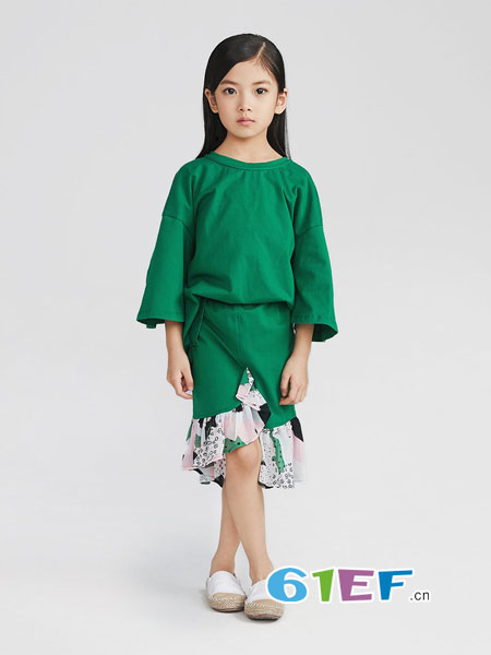 PIILLOW童装品牌2018春夏时髦套装韩版时尚公主洋气卫衣两件套裙潮衣