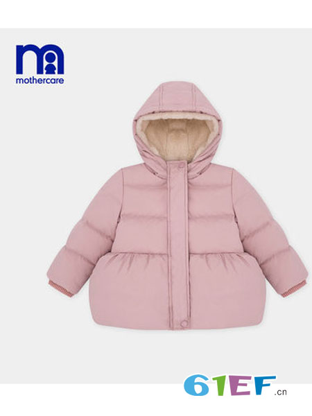mothercar童装品牌2018秋冬蓬松保暖长袖连帽羽绒服