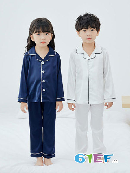 童装品牌2018春夏男童套装全棉女童家居服长袖宝宝睡衣一件