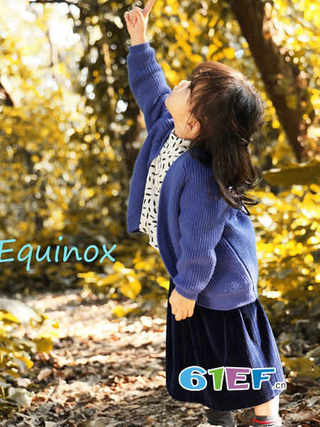 伊琴洛思 Equinox童装品牌2018秋冬洋气儿童白色毛衣