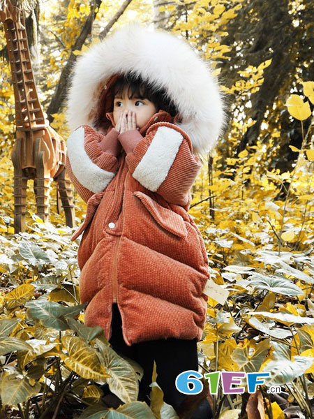 伊琴洛思 Equinox童装品牌2018秋冬羊羔绒领灯芯绒外套