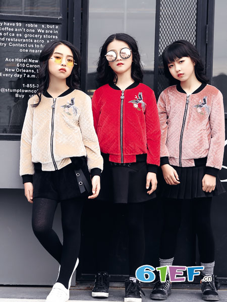 童装品牌2018秋冬时尚宽松休闲装棒球服两件套服两件套