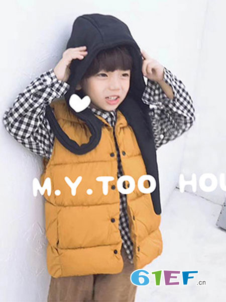 M.Y.TOO HOUSE夢想號童裝品牌2018秋冬夾棉坎肩加厚防風防水背心外套潮