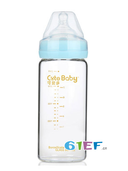 可爱多婴童用品耐高温宽口径玻璃奶瓶