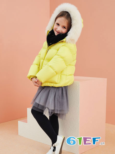 香蕉宝贝童装品牌2018秋冬女童夹克大童衣服长袖卫衣外套