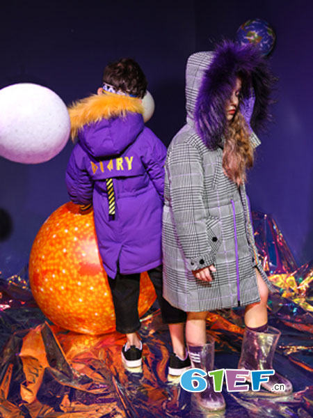 汤尼罗宾童装品牌2018秋冬新款洋气时髦潮加厚呢子大衣