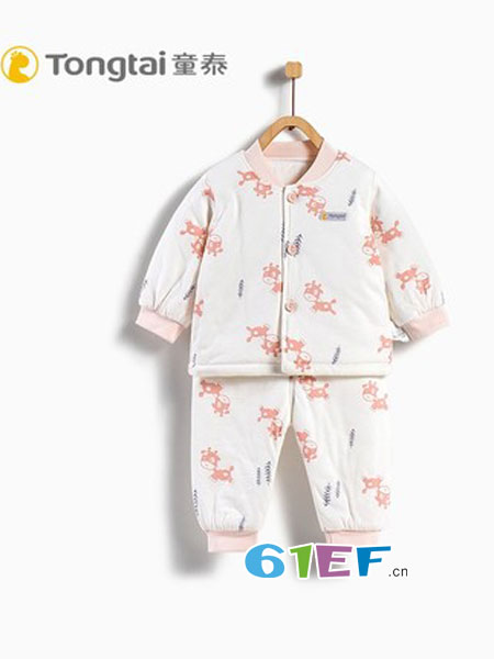 童装品牌2018秋冬哈衣夹棉爬服