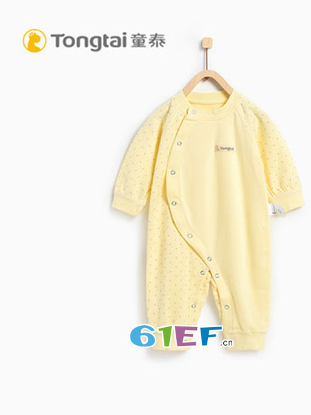 童装品牌2018秋冬保暖内衣加厚婴儿爬服哈衣
