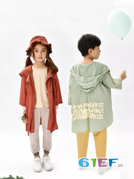 BETOBE童装品牌2019春季韩版宽松显瘦中长款连帽风衣薄款