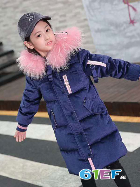 小小baby童装品牌2018秋冬新款韩版儿童羽绒服女童中长款加厚童装外套