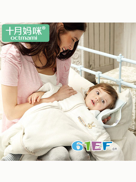 十月妈咪婴童用品婴儿枕头 纯棉可哺乳防偏头宝宝枕头