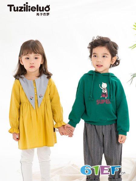 兔子杰罗童装品牌2019春季新款儿童夹克风衣中长款时尚休闲