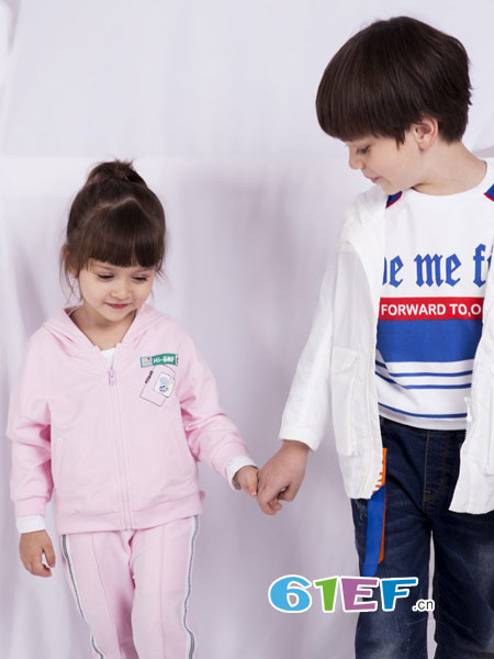 捷米梵童装品牌2019春季运动休闲服装中大童儿童三件套