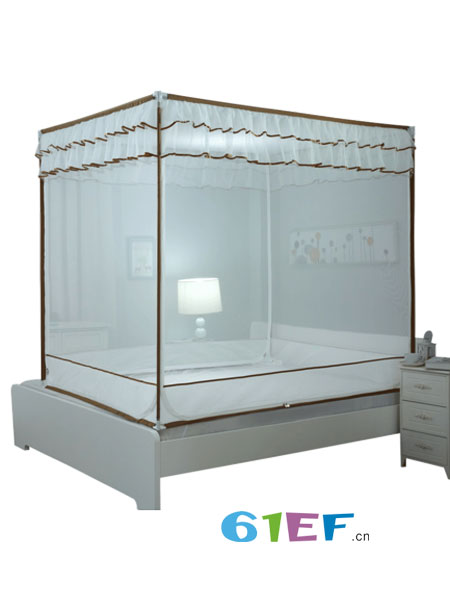 迷你屋minihouse童装品牌三开门蚊帐不锈钢支架加密1.5/1.8m双人家用