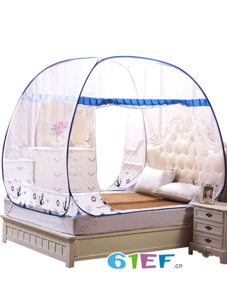 迷你屋minihouse童装品牌蒙古包蚊帐三开门加密加厚1.5/1.8m2.2米床双