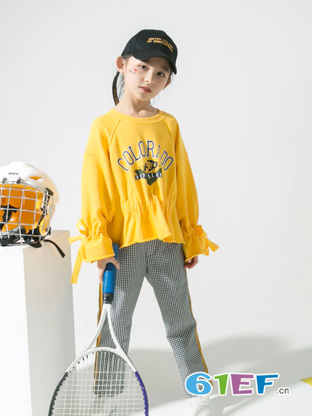 兔子杰罗童装品牌2019春季新款韩版中大童运动两件套洋气