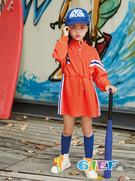玛玛米雅童装品牌2019春夏新款韩版儿童洋气长袖休闲连衣裙
