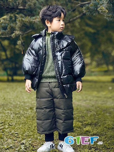 童年领域童装品牌2018秋冬洋气加厚白鸭绒小童外套