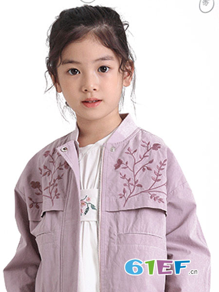爱蕾尔童装品牌2019春季新款儿童装长袖拉链开衫夹克衫
