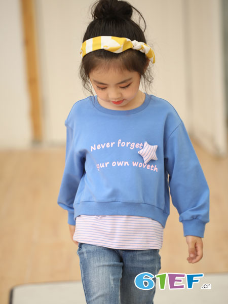 淘气贝贝/可趣可奇/艾米艾门童装品牌2019春季洋气儿童上衣女大童长袖