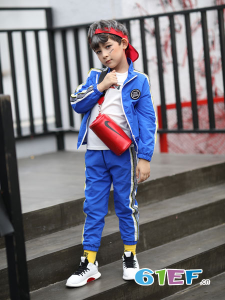 淘气贝贝/可趣可奇/艾米艾门童装品牌2019春季儿童棒球服 中大童休闲运动套装