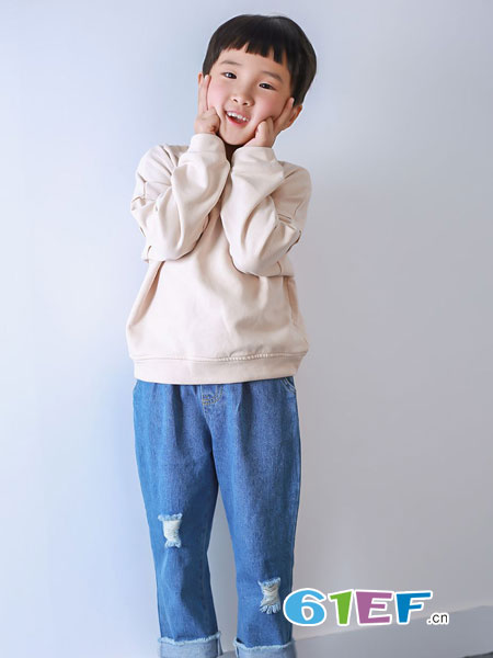 童装品牌2019春季新款韩版时尚中大儿童纯棉长袖休闲牛仔裤两件套