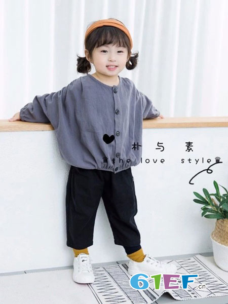 童装品牌2019春季背后纽扣设计修身显瘦气质中长款连衣裙