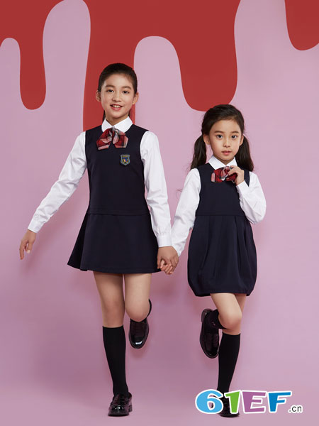 童装品牌2019春夏学院风班服衬衫套装中校服