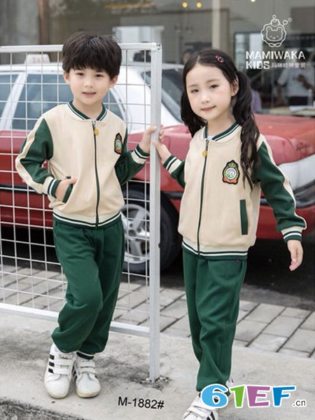 玛咪哇咔童装品牌2019春夏园服装套装儿童班服运动小