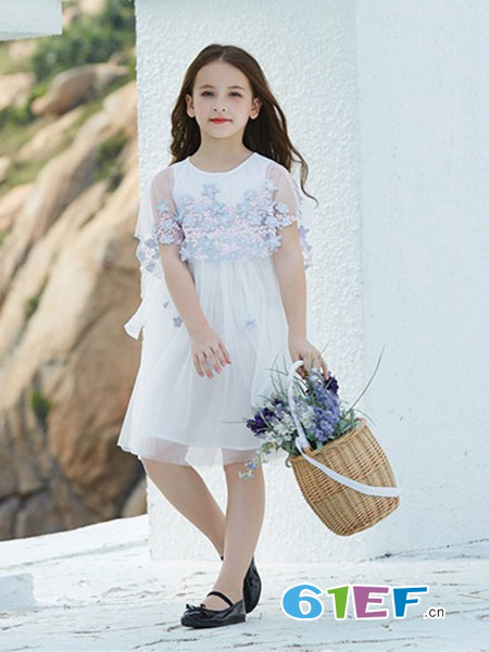 童装品牌2019春夏礼服伴娘服修身显瘦