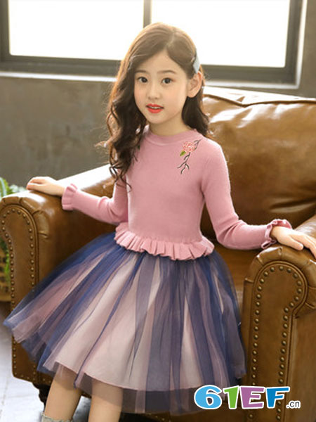 童装品牌2019春季长袖连衣裙公主裙子韩版时尚