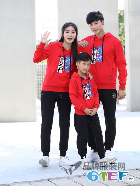 龙子印LOZIYN情侣亲子2019春季韩版儿童儿童洋气两件套