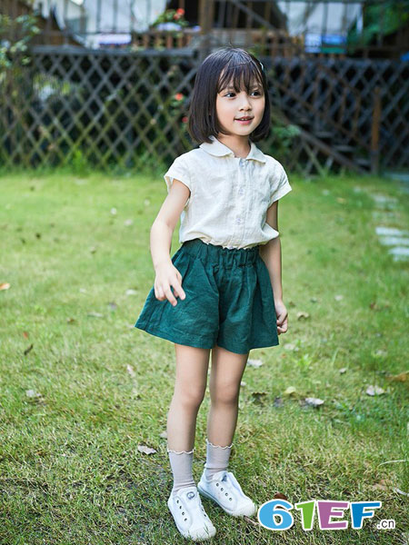 童年领域童装品牌2019春夏韩版儿童纯棉短袖运动两件套小女孩时尚短裤