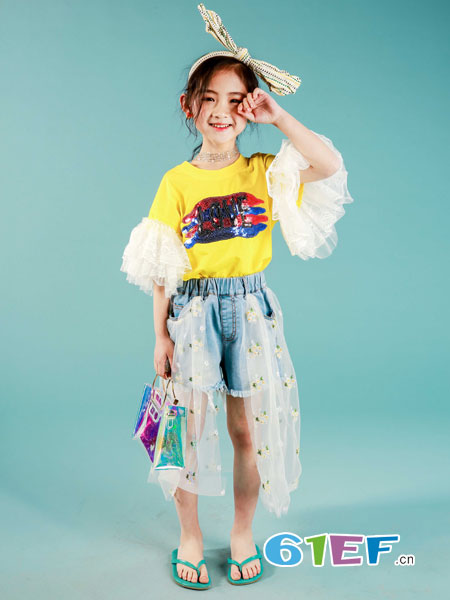 童装品牌2019春夏新款时髦套装洋气潮衣服韩版中大童儿童时尚女孩
