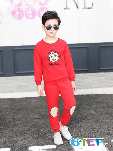笔笔猴童装品牌2019春夏中国风儿童拜年服套装