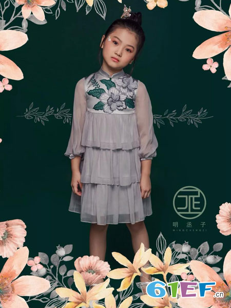 童装品牌2019春夏洋气连衣裙小女孩汉服襦裙中国风