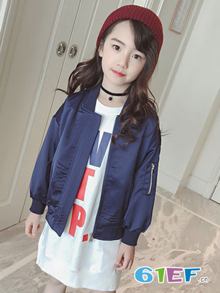 童咖童啡童装品牌2019春夏夹克韩版童装洋气儿童棒球服女孩