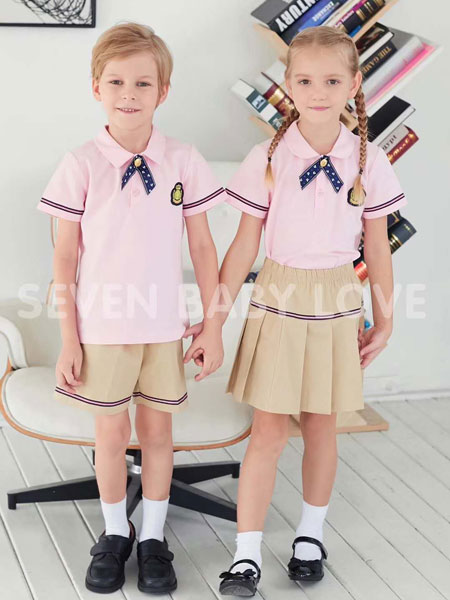 七朵童爱童装品牌2019春夏英伦风儿童班服小学生校服