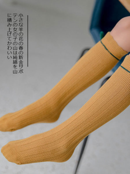 婴童用品2019春夏韩版双针儿童堆堆袜
