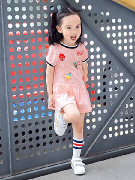 杰里贝比童装品牌2019春夏运动连衣裙小童公主裙