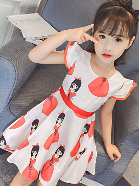 布E乐童童装品牌2019春夏韩版女孩衣服公主裙大童儿童洋气裙子
