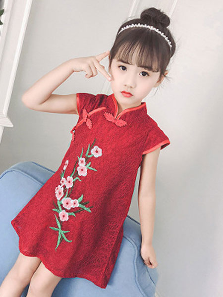 布E乐童童装品牌2019春夏超洋气公主裙儿童背带裙子