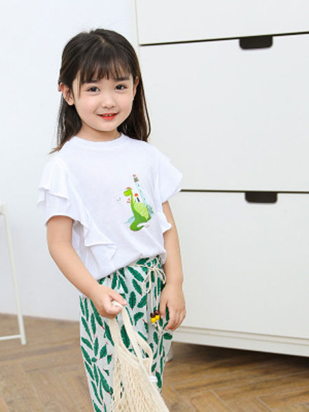 韩芽儿童装品牌2019春夏短袖T恤中小童卡通纯棉上衣