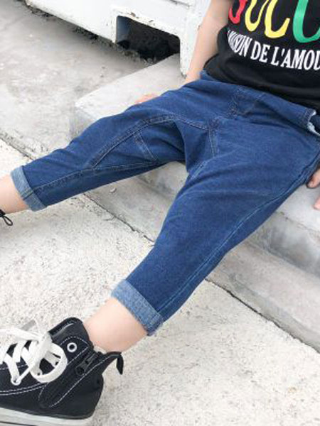 童装品牌2019春夏针织牛仔裤