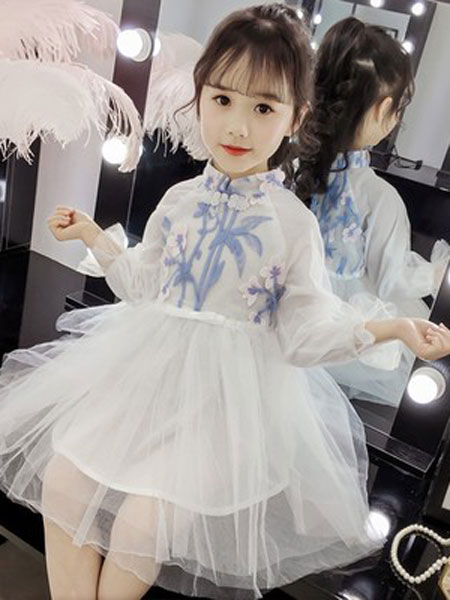 童装品牌2019春夏蓬蓬纱裙公主礼服裙女孩公主裙