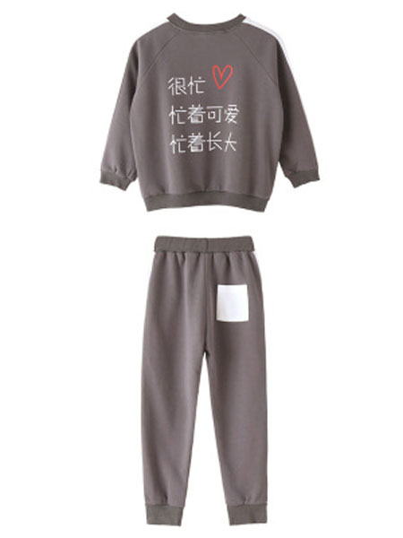 童装品牌2019春夏韩版潮衣运动洋气卫衣两件套